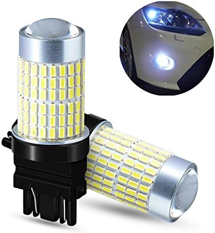 Xenon White Super Bright 1200 Lumens SUGERYY 144-EX Chipsets 3056 3156 3057 3157 LED Bulbs with Projector for backup reverse light/turn signal lights
