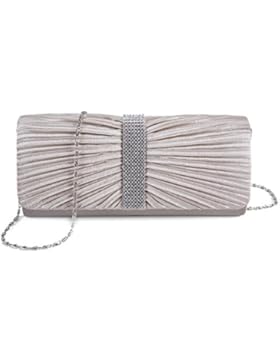 Damen Clutch Abendtaschen Umhängetaschen Unterarmtaschen mit abnehmbarer Kette