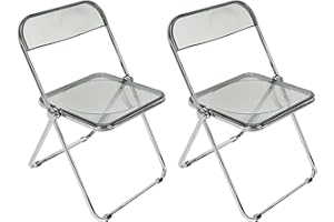LANTUS 2 x Chaise De Cuisine Pliable Felix I Chaise Visiteur Pliable avec Pieds en Métal I Chaise Salle De Conférrence Confortable Et Pratique, 46 * 46 * 75cm (Gris)-2PC