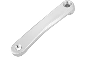 FICTORY Brazo de bicicleta - Brazo de biela de cadena única izquierda de aleación de aluminio de bicicleta de 170 mm(Square -Plata)