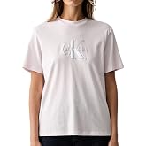 Calvin Klein SS CLASSIC GLITTER MONOLOGO TEE Shirt Kadın