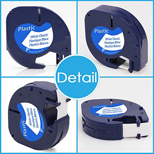 5x Dymo LetraTag 91201 Cinta de Etiqueta Adhesiva compatible con Dymo LT-100H LT-100T Impresora de Etiqueta Negro sobre Blanco 5x Dymo LetraTag 91201 Cinta de Etiqueta Adhesiva compatible con Dymo LT-100H LT-100T Impresora de Etiqueta Negro sobre Blanco