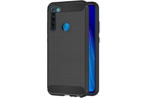 AICEK Funda Compatible Xiaomi Redmi Note 8, Negro Silicona Fundas para Xiaomi Redmi Note 8 Carcasa Xiaomi Redmi Note 8 Fibra de Carbono Funda Case (6,3 Pulgadas)