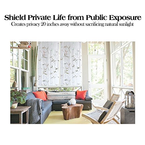 Rabbitgoo® 3D Statisch Haftende Fensterfolie Dekorfolie Sichtschutzfolie Fensterschutzfolie Anti-UV Upgrade Version 90*200cm - 3