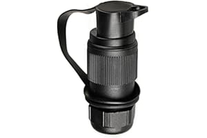 XUEYI 3 Poliger Stecker, nach DIN 9680, für 12V Systeme, Traktor Stecker 3 Polig, mit Flachsteckanschluss, Wasserdichter 3 pol Stecker für Anhänger Landmaschine Baumaschine