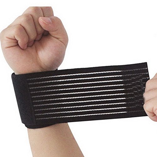 Seguryy Rodillera muñequera Elástica Transpirable Apoyo de la Muñeca Brazo Pierna Brace Muñequera Protector (A1-Wrist Braces)