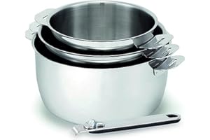 Kitchen Fun by Beka 12566954 Move On Série de 3 Casseroles + 1 manche amovible en acier inoxydable 16/20 cm