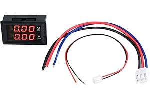 3-cyfrowy amperomierz cyfrowy woltomierz DC 0–100 V 50 A / 100 A Woltomierz Amperomierz Wskaźnik Podwójny panel LED Czerwony Niebieski (1)