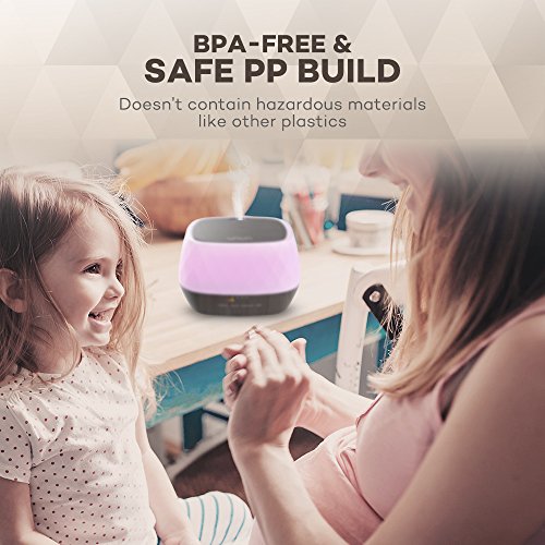 Aroma Diffuser VAVA 500ml Ätherische Öle Diffuser Timer Niedrigwasserschutz Kerzenbeleuchtung 7 LED Farben - 4