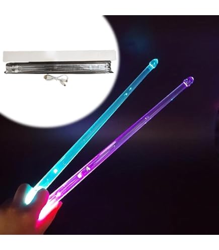 5A Drumsticks Light LED Bright LED Light Up Drumsticks Noctilucent Glow