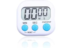 VINPAM Digital Kitchen Timer – Magnetic Countdown Timer with Loud Alarm, Large Display & Stand – Digital Kitchen Timers for Cooking, Baking, Kids or Classroom (White)