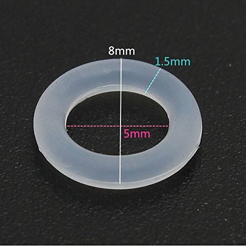ELEGIANT 150Pcs Weiß Silikon O-Ring Tastenkappe Keycap Switch Dämpfer White Keycap Rubber O-Ring Switch Dampeners für Cherry MX Switch keyboard - 6