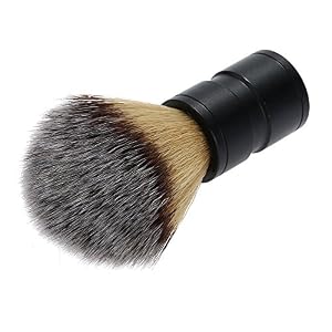 Anself 1pc Men's Nylon Shaving Brush Metal Aluminium Oxide Handle Razor Sets Male Beard & Face Cleaning Tool Black - Image 2