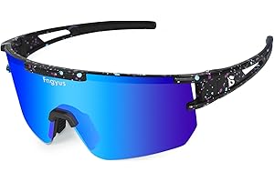 Fngyus Polarized Sports Sunglasses,Polarized Sports Sunglasses for Running Cycling Fishing,Sunglasses for men women
