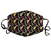 Produktbild Face Masks with Design, Anti Dust Face Mouth Cover Mask, Anti Germ/Flu/Air Protection Cute Earloop, Washable and Reusable Mouth Cover (Music Notes Saxophone Black)