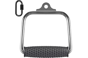 Kipika Accesorio de Cable con Mango D, manijas de máquina de Cable, Mango en D Resistente con Agarre Suave y cómodo