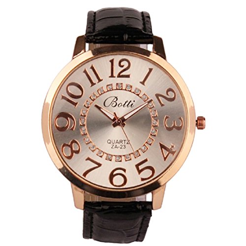 FEITONG Mode Damenuhr Einzigartig Ziffern Goldene Dial Kunstleder Analoge Quarz Armbanduhr Schwarz Uhren FEITONG Mode Damenuhr Einzigartig Ziffern Goldene Dial Kunstleder Analoge Quarz Armbanduhr Schwarz Uhren