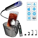 kequ wasserdichte hd-action-kamera 16 mp UMFASSENDE KOMPATIBILITÄT - Diese WiFi-Endoskop-Kamera kann über ein Wi-Fi-Netzwerk, das mit fast iOS- / Android- / Windows-Versionen kompatibel ist, schnell mit Ihrem Telefon, Tablet oder Desktop verbunden werden und läuft einwandfrei.