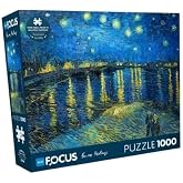 1000 Par&ccedil;a Puzzle - Ren Nehri&rsquo;nde Yıldızlı Bir Gece (STARRY NİGHT OVER THE RHONE) - Vincent Van Gogh