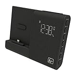 radio despertador dock iphone Alarmas duales por si prefiere despertarse con la radio FM, con el timbre incorporado o con sus canciones favoritas