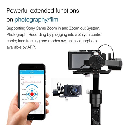 Zhiyun Crane M 3-Achsen-Handheld Gimbal Stabilisator Support Real 12 Stunden Laufzeit, 1 Minute Balance Adjustment, 650g maximale Nutzlast und 360 Grad unbegrenzte Rotation fÃ¼r Smartphones/Action-Kameras/DC/Mirrorless Kameras