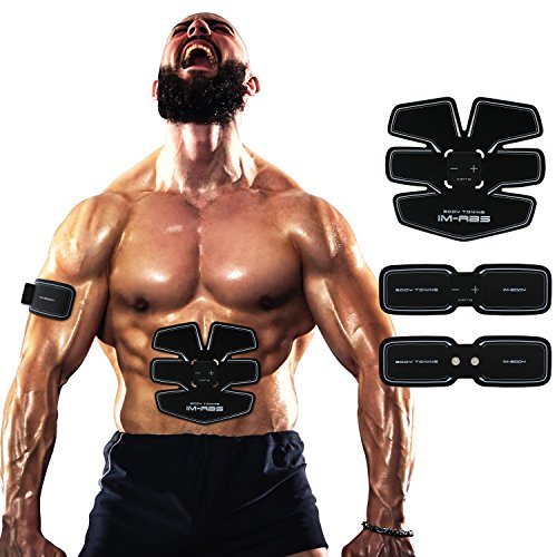 Elektrostimulation Muskeltrainer Frauen/Mann Bauch/Beine/Taille Massage-gürtel Wiederaufladbar USB Ladegerät--05(2-Gerät)