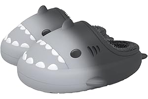 NIBESSER Pantofole Squalo Bambina Ciabatte Bambino Invernali Pelose Ciabatte Squalo Bambino Inverno Impermeabili Pantofole da Casa con Suola Spessa Comode Antiscivolo Lavabili