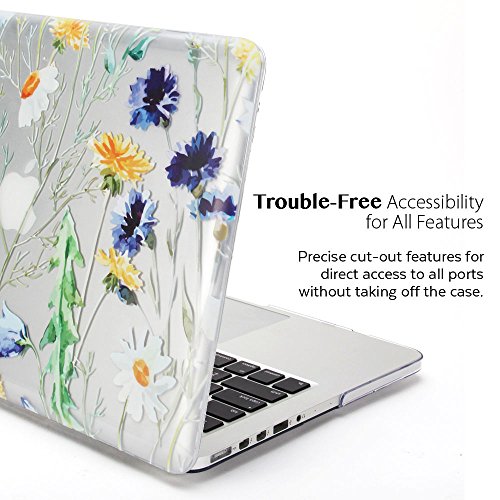 GMYLE Klar Blumen Hart Gl  nzend Fall-Abdeckung H  lle Etui Tasche f  r Alt MacBook Pro 13 mit Retina display  Modell  A1425   A1502  ohne CD-ROM Driv