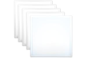 ‎XTEND ECOLIGHT Xtend 5x LED Panel 62x62 cm Neutralweiß 5000K 40W | flickerfrei PMMA ultraslim inkl. Trafo LED Rasterleuchte | LED Einlegeleuchte LED Deckenleuchte Büro 620x620 PLe2.2