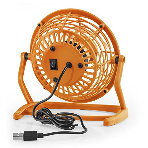 TROTEC TVE 1O Mini USB Ventilator / Fan / Lüfter Pumpkin Orange, geräuscharm mit An/Aus-Schalter, 360° Neigungswinkel, ideal für Schreibtisch Laptop Notebook, oder unterwegs (orange) - 7