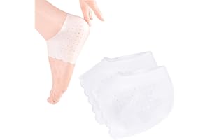ZUOFAN 1 Paia Gel Cuscinetto Tallone,Manicotto del tallone in gel di silicone,Copri Tallone in Silicone Traspirante,Protezione Tallone for Talloni Screpolati, Fascite Plantare