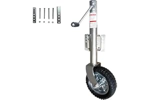 KEPMOGOH Rueda de Apoyo para Remolque 900 kg, Tubo de 57 mm, Gato Giratorio de Alta Resistencia, Rueda de Apoyo para RV Barco remolques Caravanas, Autocaravana, Yate (Balancín Lateral)