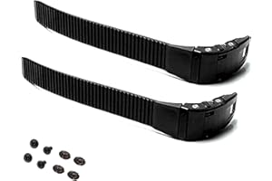 Hyxodjy Patines Ruedas en LíNea Correa Correa de Skate en LíNea Patines Hebillas Accesorios Universal FáCil de Instalar,Correa Repuesto para Patines con Tornillos Y Tuercas (2 Juegos Negro