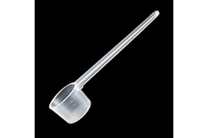 LEEWYOU Cucharas Medidoras Plastico, Cuchara Dosificadora Transparente con Escala de 2g,3g,4g,5g Cucharas Plastic Scoop Cucharas Medidoras