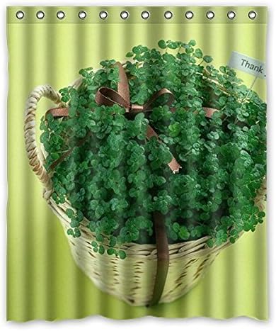 Grass green baskets pattern design Polyester Fabric Waterproof Shower Curtain Bathroom Decorative 60"x72" (152cm x 183cm)