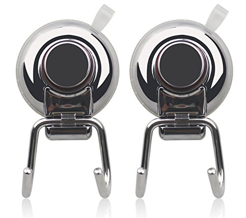 MYTK Edelstahl-Haken für das Badezimmer mit Saugnapf zum Aufhängen von Handtüchern (2 Stück) (Style 2)