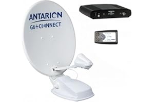 Antarion Parabole Satellite Automatique 72cm sans Récepteur + Positionneur Camping Car