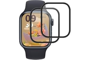BEUKEI Verre Trempé pour Apple Watch Series 6/5/4/SE 40mm,2 Pièces Protection Vitre [3D Incurvé Couverture Complète][Haute Sensibilité] [Sans Bulless] écran Protection