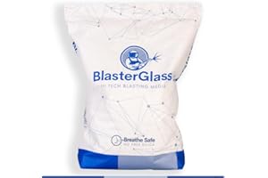 BPAC BLASTERGLASS Abrasif en Verre 20 KG - Abrasif Sablage Réutilisable pour Cabine de Sablage ou Aérogommeuse - Granulométrie 600 à 1200 microns - Idéal pierre et gros oeuvre
