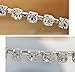 Demarkt Women/Girl Crystal Diamond 2 Rows Headband Shining Decorative Hairband Hairpin Great Gift- Silver