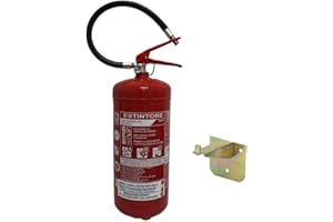 GENERICO ESTINTORE A POLVERE KG 6, OMOLOGATO E CERTIFICATO DI NUOVA COSTRUZIONE, FORNITO DI STAFFA + CARTELLO + TAGLIANDO DI CONTROLLO