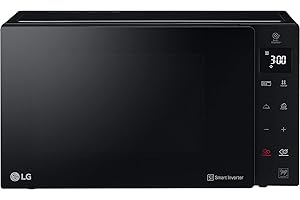 LG MH6535GDS Forno Microonde Smart Inverter con Grill al Quarzo, 25 Litri, 1000 W, Programmi Automatici, Livelli di Potenza Regolabili, Cottura a Vapore - Nero