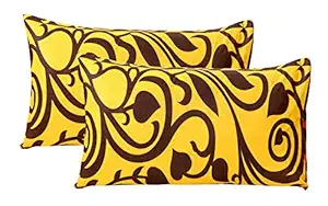 Home Elite Designer Printed Premium 2 Piece Cotton Pillow Cover Set - 17 x 27, Multicolour