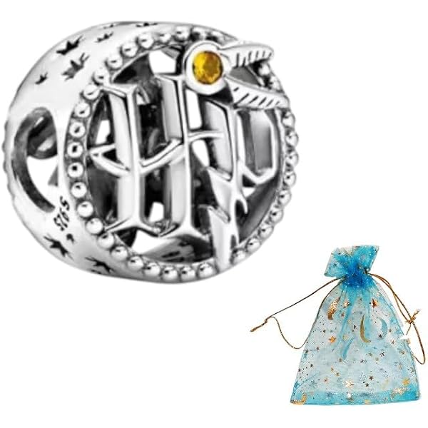 Lot De 2 Breloques Pendentif Argent Sterling 925 JABEDE - Design Exclusif Compatible Pandora & Autres, Cadeau Femme