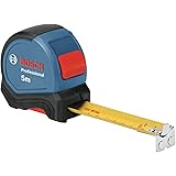 Bosch Professional Metro a Nastro 5 M (Comando a Una Mano, Clip per Cintura, Gancio Magnetico, 2 Pulsanti Stop, Nastro da 27M