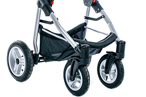 Clamaro „Baby Boat 2017“ 3 in 1 Premium Kombi Kinderwagen mit großen Rädern (10 Farben wählbar), Set inkl. Maxi Cosi Babyschale, Sport Buggy, Babywanne und klappbarem Aluminium Gestell mit schwenkbaren XL Luftreifen - 8