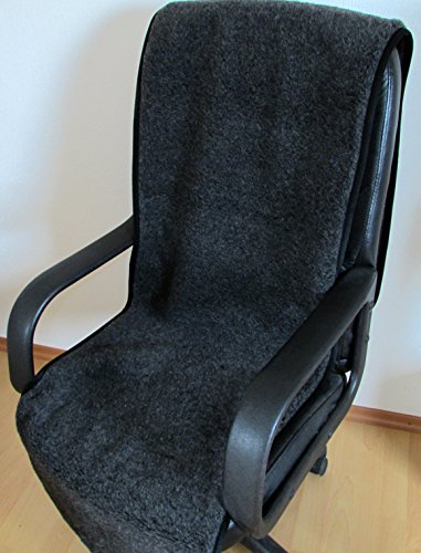 Sesselschoner anthrazit 100% Merinowolle 50×200 cm made in Germany! - 2