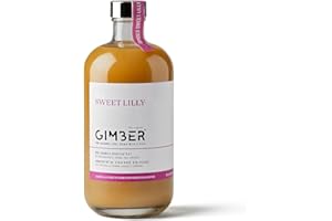 GIMBER Sweet Lilly Concentrato di zenzero biologico, 500 ml, bibite analcoliche da un mix di zenzero, frutto della passione, ananas e curcuma, essenza di zenzero biologica di alta qualità