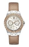Guess Damen Analog Quarz Uhr mit Leder Armband W0023L7