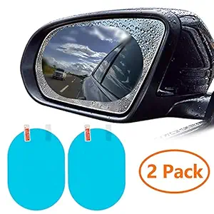 Auto Oprema Tempered Glass Anti Fog, Waterproof Film Anti-Glare Anti Dust Anti-Water Mist Film Rearview Mirror, Side Window Protective for All Automobile and Vehicle (Set of 2)